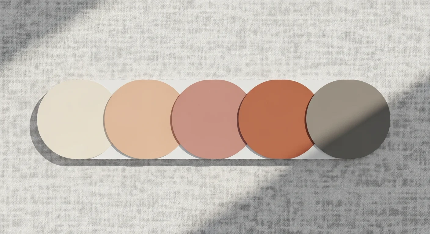 Warm low-contrast color palette strip used by the Webtoon Romance style