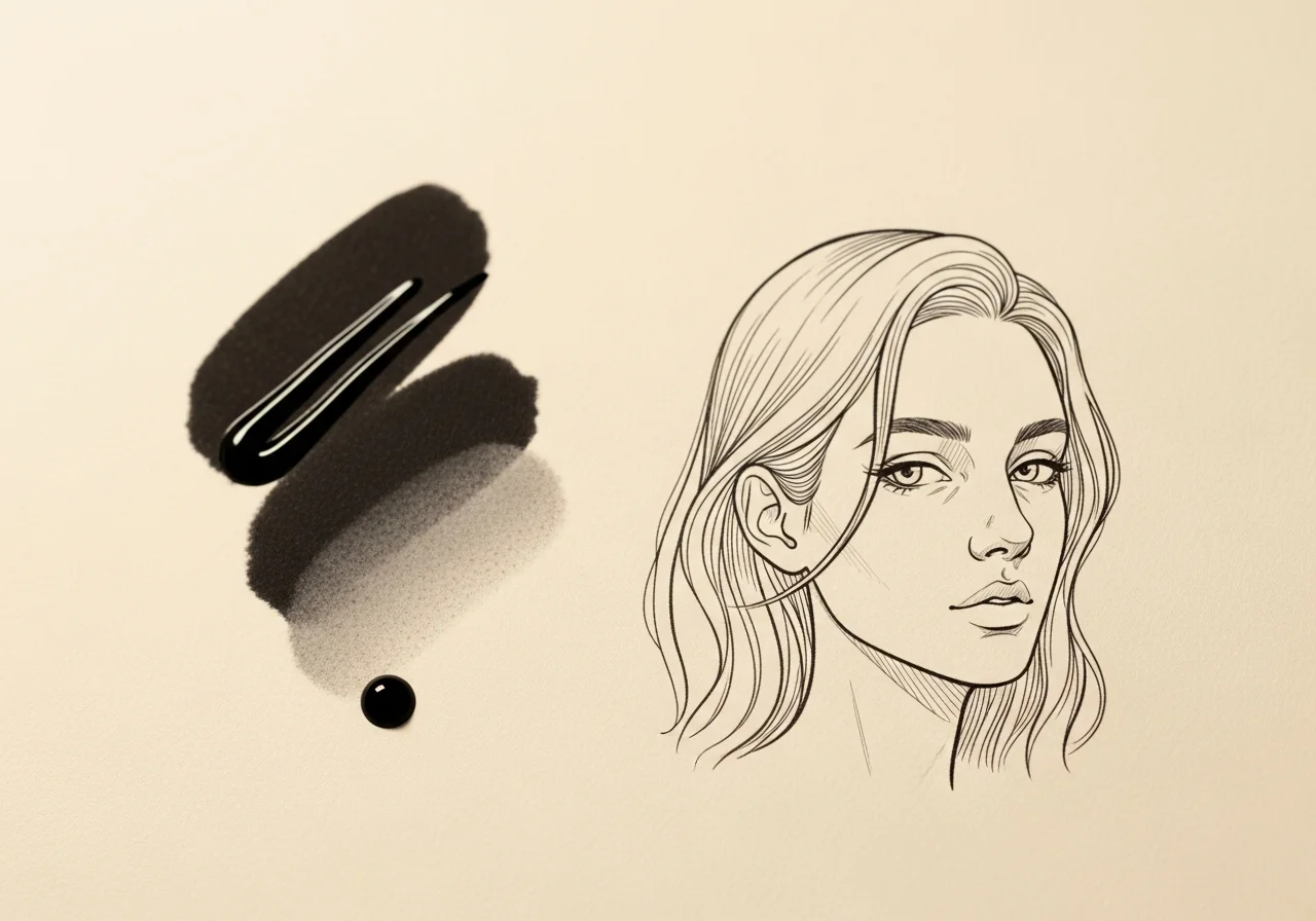 Side-by-side texture comparison of delicate thin lineart and soft painterly shading in the Webtoon Romance style