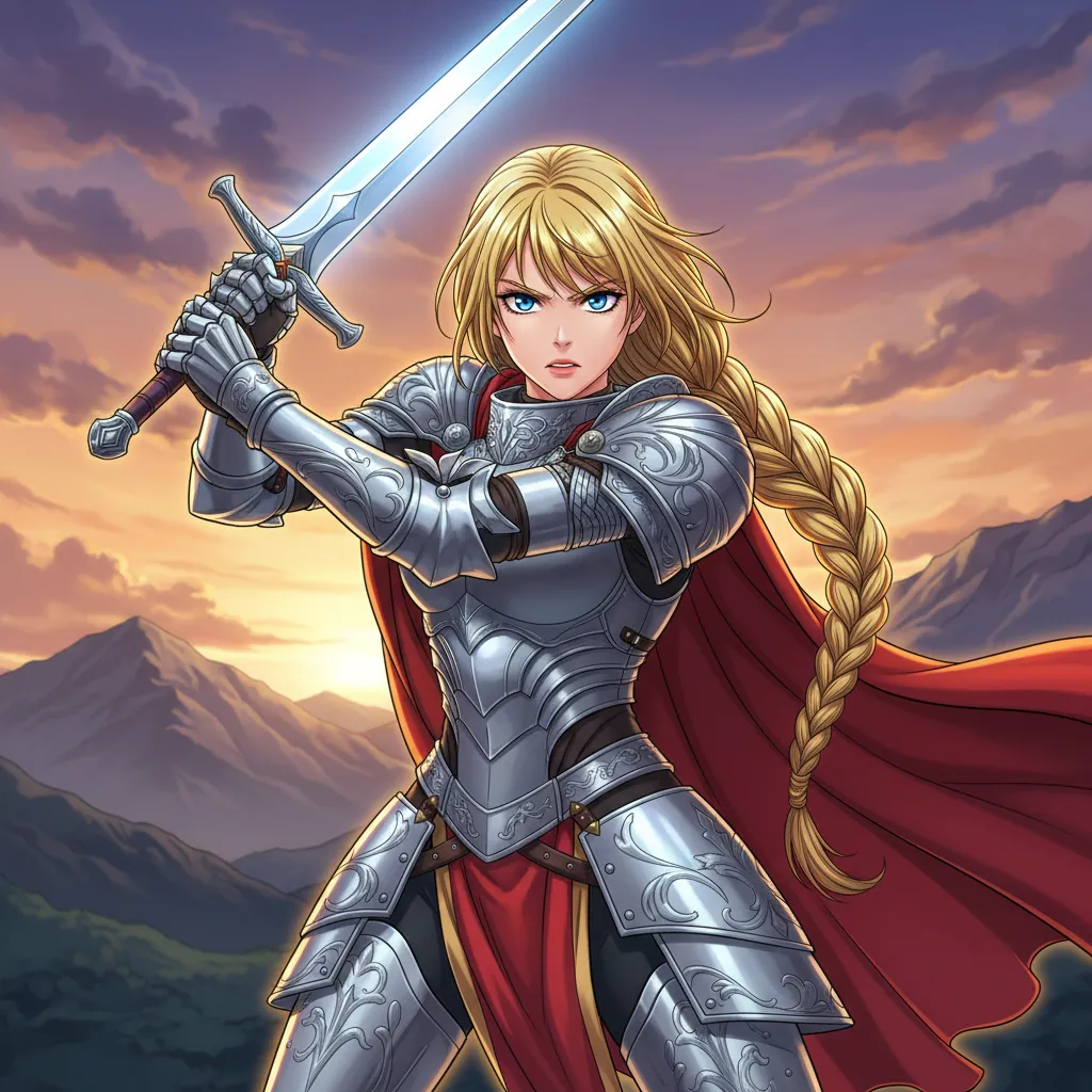Webtoon AI 角色设定图——带盔甲参考的战士