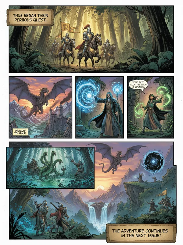 Epic Fantasy — AI comic art style by Comistitch