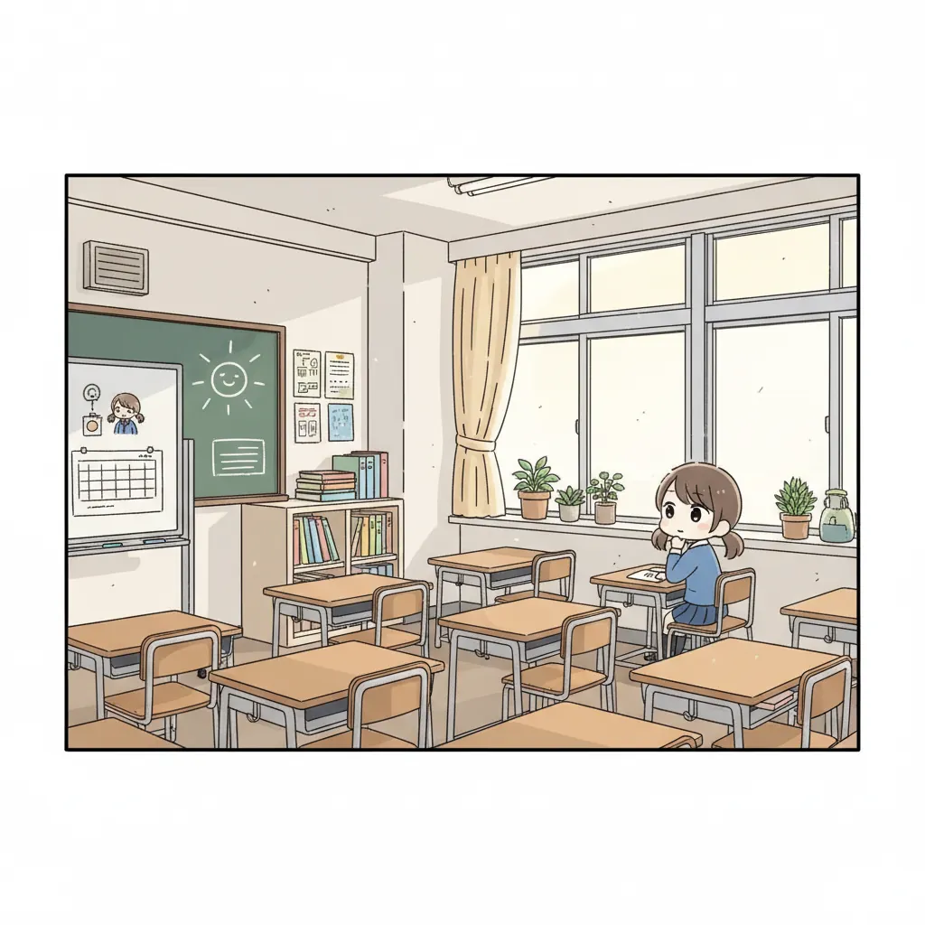 四格漫画，显示可爱的 Q 版风格角色发现意想不到的东西，第一格到第四格显示升级的反应
